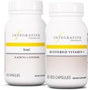Integrační terapeutika Bundle s pufrovaným vitamínem C Kapsle 1 000 mg, 60 Vegan Kapsle & NAC, 60 Kapsle - Imunitní doplněk s antioxidační podporou * - Podpora Respirační a lungová funkce *