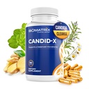 BioMatrix Candid- X Gut Cleanse s Berberine, Oregano, Natrium Caprylát, Heřmánek, Zázvor, PAU D 'arco, Dědičný dodatek pro muže a ženy 124; 90 Kapsle