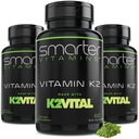 (3 balení) Chytrý vitamin K2 MK7 100mcg, vyrobený s K2VITAL a kapusta, 180 Tekuté ponožky