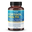 Cortisol Zdravotní dodatek s hořčíkem, Ashwagandha, Lion 's Mane & 10 Houbový komplex - Relaxace, Focus & Energy Support - 150 Kapsle - Sotalix - USA Made, GMO-free