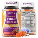 1Pack Fiber Gummies pro dospělé s Psyllium Husk, 7G (rozpustný + nerozpustný) Daily Prebiotic Fiber s inulinem, FOS, Guar Gum, Multivitamíny pro denní stravitelné zdraví, Regularity Gut Support, Cukr zdarma