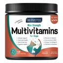 Pes Multivitamin s Glucosamine, Omega 3, Minerály, Probiotika a enzymy, Dog Vitamíny a doplňky pro společné, kůže a péče o kabát, stravovací a imunitní zdraví, Kuřecí Flavor - 120 Žvýkačky
