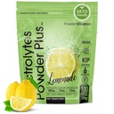 PowderVitamin Electrolytes Powder Plus Keto, Lemonade (100 Serving) 0 Cukr, No Maltodextrin, 1000mg draslík, 120mg vápníku, 120mg hořčíku, organického vitaminu C, nulové kalorie, energie hydratační prášek