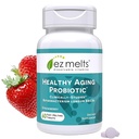 EZ Melts Disolventable Health Aging Probiotic, Bifidobacterium Longum BB536 (2 miliardy CFU), Sugar- Free, Probiotika pro ženy a muže 50 +, 2- Month Supply - 1 balení