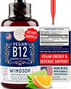 Vegan Vitamin B12 Liquid - Max Strength Methylkobalamin B12 Sublingvální 5000 mcg - Rychlý doplněk pro absorpci mood, paměti a energie - Non- GMO, gluten- Free, Citrus Flavor B 12 Drops, 2oz