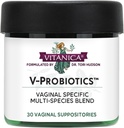 Vitanica V-Probiotika - Probiotika pro ženy - Vaginální podložky s Lactobacillus Rhamnosus, Gasseri & More - Dámské doplňky zdraví - Lady - 30 Vaginální podložky