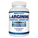 Arazo Nutrition Premium L Arginin - 1340mg Nitric Oxide Booster s L- Citrulline & Essential aminokyseliny pro svalový zisk a energii - Výkonný NO Booster pro vlak delší a tvrdší - 60 Kapsle