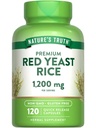 Nature 's Truth Red Yastern Rice Capsules 1200 mg IR 124; 120 Count IR 124; Non-GMO & gluten Free Supplement