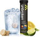 UNBROKEN 9EAA / BCAA Recovery Tablety (60% FREE-FORM / 40% Di- & Tri-Peptidy), Amino kyseliny dodatek pro rychlejší zotavení a menší svalové bolesti, Post & Pre- cvičení pro muže a ženy, 10 Ser., Lemon Lime