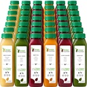 7 Day Juice Cleanse by Raw Fountain, Všechny přírodní Raw Detox Cleanse, Juighting for Body Rest, Cold Pressed Juice Fast, Great Way to Jumpstart a Health Diet, 42 Lahvička 12oz, 7 Ginger Shots