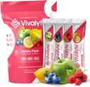 Electrolyte Powder No Sugar Stevia Sweared 100% přírodní hydratační balíčky - 20 Počet 124; sodík, citronan draselný a magnesium- threonát (5.64, Variety Pack)