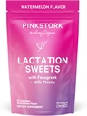 Pink Stork Lactation Sweets dodatek, Kojení Snacks s Fenugreek a Mléko Thistle na podporu dojení prsu - 30 Meloun Candy Kapky (Balení květen Vary)