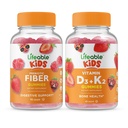 Živé Prebiotické Vlákna Děti + Vitamin D3 + Vitamin K2 Děti, Gummies Bundle - Velký Ochutnávka, Doplatek vitamínu, Lepek zdarma, GMO zdarma, Žvýkací Gummy
