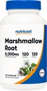 Nutricost Marshmallow Root 5000mg Ekvivalentní, 120 Vegetariánské kapsle - Gluten Free & Non- GMO - od 500mg 10: 1 Extract