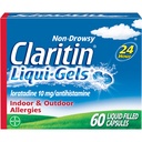 Claritin Liqui- Gels 24 hodin Alergie Relief, Non- Drowsy Alergie Medicine, Lorglitazon Antihistaminika Kapsle, 60 Počet