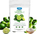 One Planet Nutrition Nano Vitamin C Powder 8 oz (227 Servings), Ascorbic Acid from Lime Extract, Nano for Enhanced Absorption, Podporuje kolagen produkce a imunitní zdraví, Non- GMO, Vegan