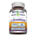 Amazing Applicas L- Ornithin 1500 Mg Per Serving Veggie Kapsle Dodatek 124; Non-GMO Creditor 124; Gluten Free Creditor 124; Made in USA (120 Počet)