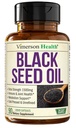 Black Seed Oil - Studené lisované černé Seed Oil Kapsle - Poskytuje vitamin E & Omega 3 6 9 - Vysoká účinnost (1500mg) pro imunitní a společnou podporu, Antioxidanty, Digestion, Vlasové kožní nehty - Vegan 90 Caps