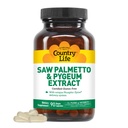 Country Life Saw Palmetto & Pygeum Extract - Prostate Health Supplement for Men 's Health - Promotes Health Urinary Tract Function, 90 Kapsle