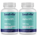 Alpha GPC 600mg na jedno podání (240 Vegetariánských kapslí) (120x2) - No Stearates - Vegan - Non GMO - Gluten Free