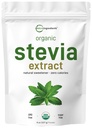 Pure Organic Stevia Powder, 8 Ounces, 1418 Serving, High Grade Stevia Green Leaf Extract Reb-, Reduced Bitter After taste, 0 Calorie, Natural Sweettener, Cukr Alternative, Keto Friendly