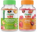 Živé kurkumin děti + zinek 25mg děti, Gummies Bundle - Great Ochutnávání, vitamin dodatek, gluten zdarma, GMO zdarma, Žvýkací žlab