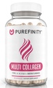 PUREFINITY Kolagen Peptidy pro ženy - Typ I, II, III, V & X s kyselinou biotin a hyaluronic, podporuje zdravou pleť, kosti, vlasy a nehty - Non- GMO, Grass- Fed (90 Kapsle, 1 měsíc dodávky)