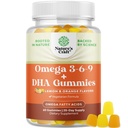 Vegetariánská Omega 3 Gummies pro dospělé - Vegetariánská Omega 3 6 9 DHA Gummies pro mozek a srdce zdraví a společnou podporu - Neškodlivý halal ryby zdarma rostlinný dodatek pro ženy