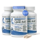 IMUNOVITES 3- Stabilizovaný R- Alpha kyselina lipoová ((pravda)) 600mg na porci [[Vysoká účinnost a až 40x zvýšená absorpce]] (Na R- ALA) (Na R- LA) (Na R- Lipoát) (3 lahve)