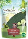 Potraviny pro živé organické Chlorella Powder, 4 Ounces - Non- GMO, Kosher, Syrové zelené řasy, Vegan Superfood, Bulk, čistý Vegan zelený protein, bohaté na vitamíny a minerály, Skvělé pro nápoje, Zlomená buněčná zeď