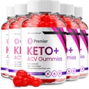 (5 Pack) Premier Keto ACV Gummies - Advanced Formule Premiere Keto Plus ACV Gummies Apple Cider Ocet Premier ACV Dietní dodatek Recenze mužů Ženy (300 Gummies)