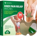 YOUCOPIA KNEE Pain Relief Patches: 36 Count Natural Herbal Relieving Paste for Long Lasting Muscle and Joint Relief - Mugwort Artritis Heat Patches Kit