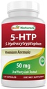Nejlepší Naturals 5- HTP 50 mg 120 Kapsle, 5 HTP Kapsle podporuje relaxaci a relaxační spánek