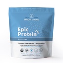 Sprout Living Plant Based Protein & Superfoods Powder, Original, Neochucené 124; Organic Protein Powder, Vegan, Non Dairy, Non-GMO, Gluten Free, Sugar Free, Perfect Keto Drink Mix (5 liber)