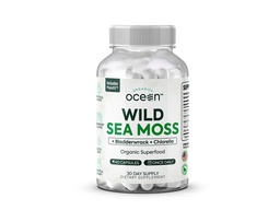 Organics Ocean Wild Sea Moss with Bladderwrack & Chlorella, 60 Capsules