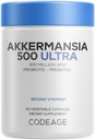 Codeage Akkermansia Muciniphila Probiotic Ultra - High- Potency 500M AFU Akkermansia Probiotic Supplement - Enhanced Daily Probiotic & Prebiotic, Chicory Inulin - 3-Month Supply - 90 Kapsle
