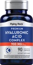 Piping Rock Hyaluronic Acid Kapsle 124; 900mg Acid Capsle 124; 90 Piping Rock Acid Capsle 124; Doplněk s MSM a kolagen Acid 124; Premium Complex pro ženy a muže 124; Non- GMO, gluten zdarma
