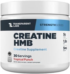 Transparentní Labs Creatine HMB - Creatin Monohydrát prášek s HMB pro růst svalů, zvýšená síla, zvýšený energetický výstup a lepší atletický výkon - 30 Služeb, Tropický punč