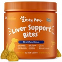 Zesty Paws Játra Support Supplement pro psy - s Mlékem Thistle Extract, Kurkumin kurkumin, Cholin - měkká Chew Formule - pro psa funkce jater