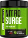 Jacked Factory NITROSURGE Pre Workout Dodatek - Nekonečná energie, Instant Strength Gains, Clear Focus & Intenzivní čerpadla - NO Booster & Powerful Preworking Energy Powder - 30 Servings, Ovocný punč