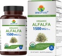 Brieofood Organic Alfalfa 1500mg, 45 Servings, Vegetarian, Gluten Free, 90 Vegetarian Tablety