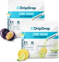 Hydratace DripDrop - Electrolyte Powder Packets - Lemon Lime & Passion Fruit Zero Sugar Bundle - 64 Počet