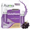 Aurora Nutrascience Mega- Liposomální tekutý glutathion, imunitní a antioxidant Gut doplněk pro podporu zdraví, 750 mg na Serving, Non- GMO, Sugar- Free, 32 Single Serve Packets