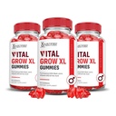 Odůvodněné laboratoře (3 balení Vital Grow XL Performance Gummies 1000MG Advanced Formule s ACV Pomegranate Beet Juice Powder B12 Vegan Non GMO 180 Gummys