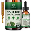 (2 Pack) Organic Soursop Graviola Liquid Drops, Soursop Extract Organic Pure for Natural Antioxidant, Cell Support & Regeneration, Imunite Boost, Soursop Bitters Liquid Rich in Multivitamin - 2 FL OZ