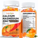 Vápník hořčík zinek gumy pro dospělé: Organic 1000mg vápník Citrát hořčík doplněk s D3 B12 - Cukr bez vysoké absorpce dodatek pro ženy (60 Počet (balení po 2))