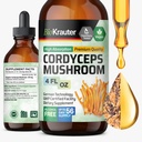 BIO KRAUTER Cordyceps Mushroom Extract - Cordyceps Sinensis Liquid Mushroom Extract - 670 mg / Serving - Vegan, Alkohol & Sugar Free - 4 Fl. Oz.