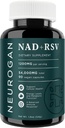 Neurogan NAD + s Resveratrol Kapsle 1: 1 Poměr - 1200mg Per Serving, 90 Ct - Cellulární zdraví a zdravé stárnutí doplňky, Energie a imunitní podpora - Nicotine Adenine Dinucleotide NAD + Dodatek
