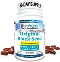 Bio Absorb Black Seed Oil Studené lisované kapsle. 200 softgels, 500mg (50- Day Supply). Žádná dochuť.