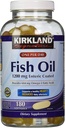 Kirkland signature Enteric Coated Fish Oil Omega 3 1200 MG Fish Oil, 684 MG Omega 3 Fatty Acids, 180 softgelů